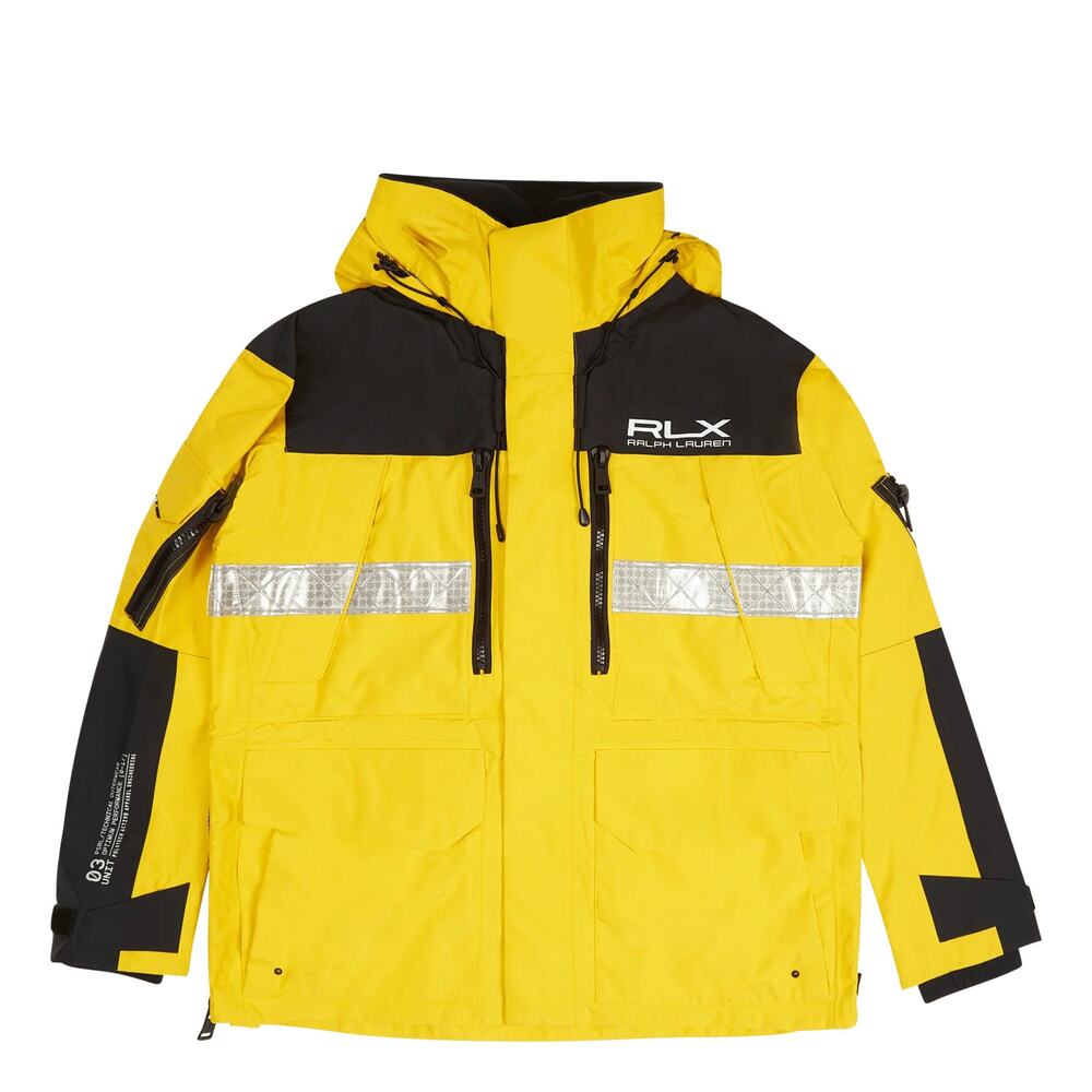 NWT Polo Ralph Lauren RLX Patterson Hooded Utility Jacket Yellow Size Large